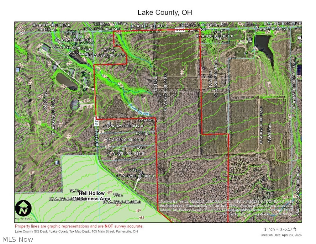 Balch Road Thompson, OH 44086 - Photo 8 of 11 Tax Map. Displaying property boundaries and topographic lines for the property in Lake County, OH
