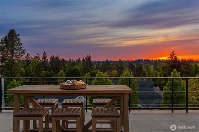 a view of a city from a balcony