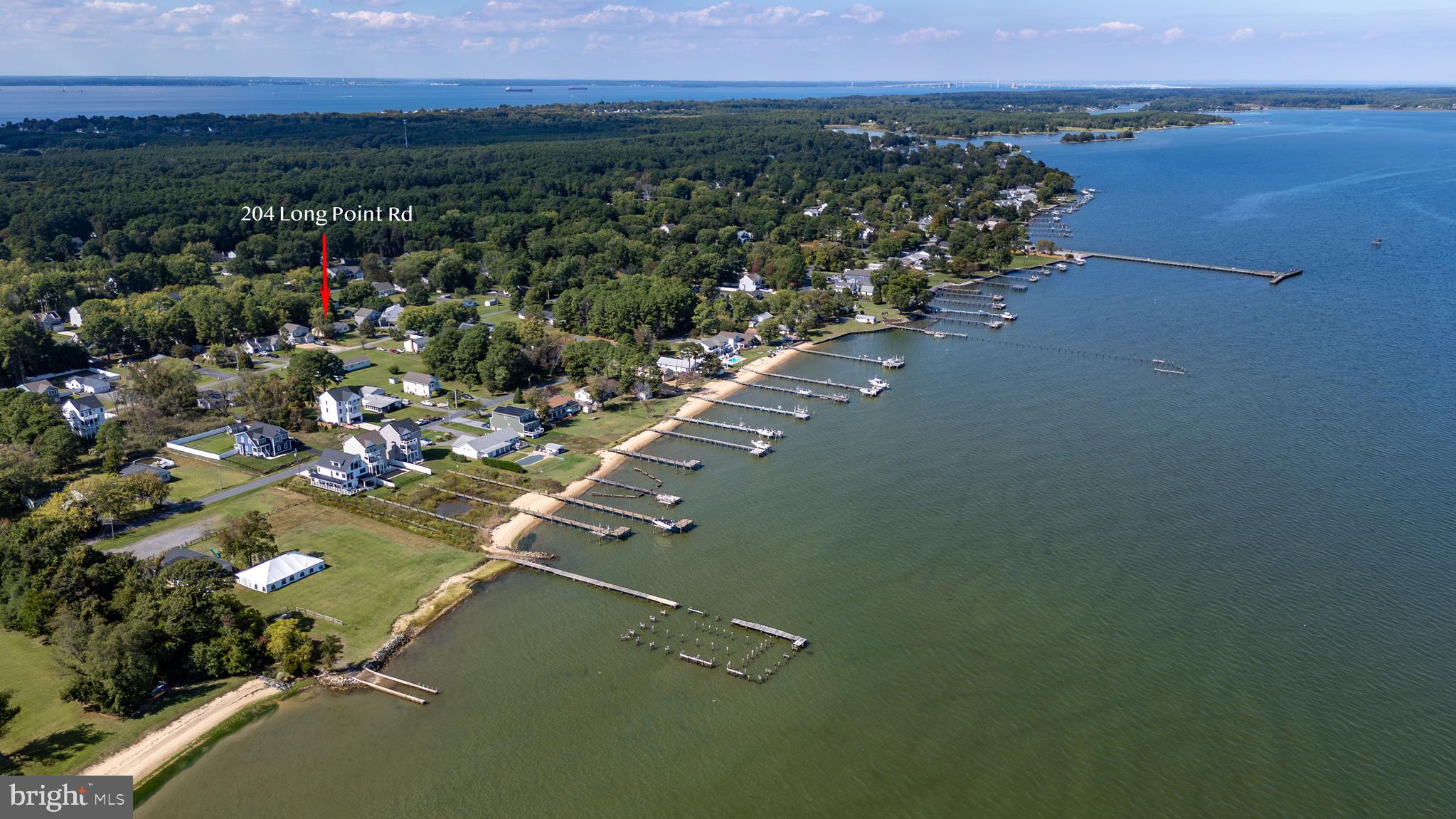 204 Long Point Road Stevensville, MD 21666 - Photo 32 of 34 an aerial view of a city with ocean view