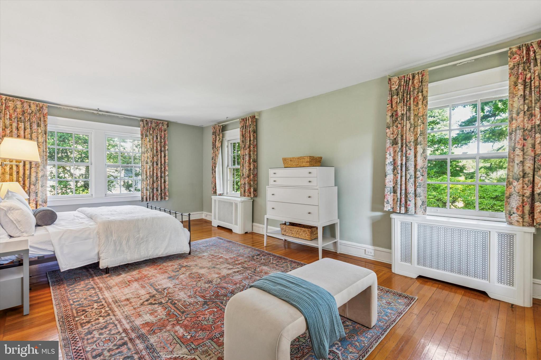 508 Baird Road Merion Station, PA 19066 - Photo 32 of 52 a bedroom with two beds and a large window