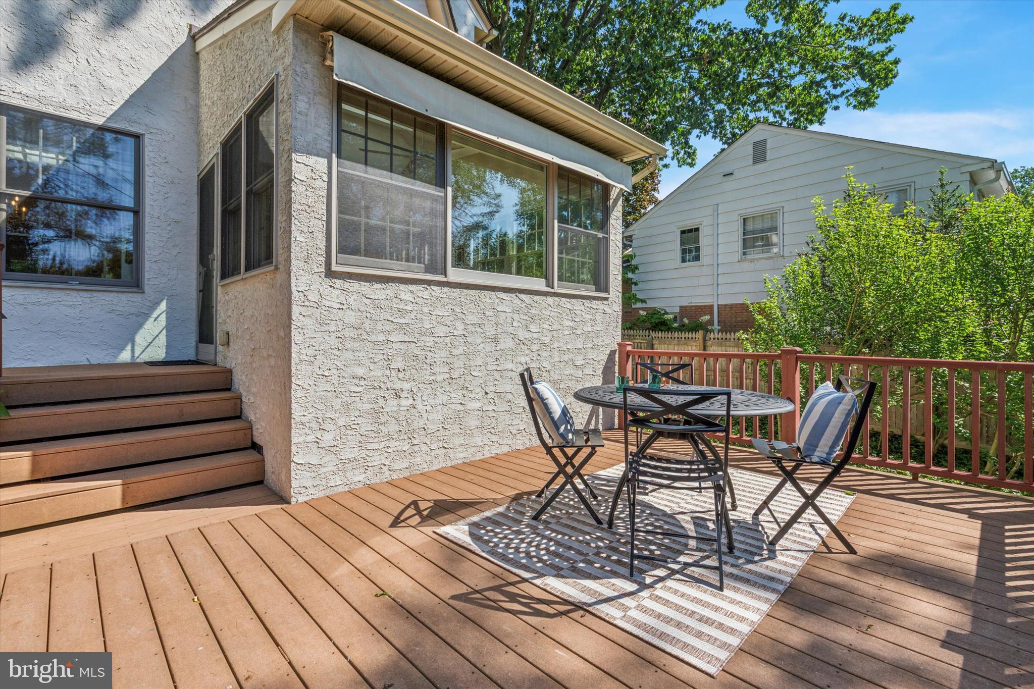 508 Baird Road Merion Station, PA 19066 - Photo 42 of 52 a patio with wooden floor and outdoor seating