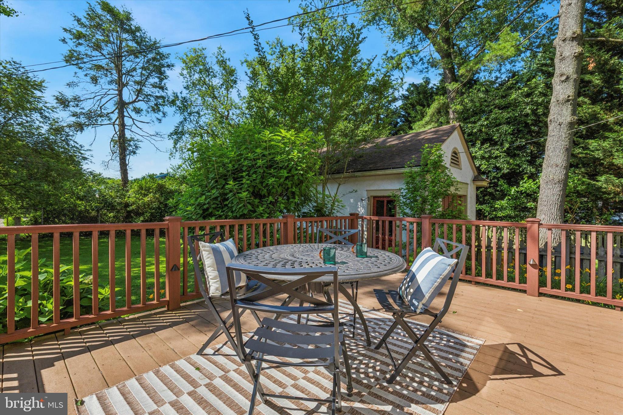 508 Baird Road Merion Station, PA 19066 - Photo 43 of 52 a view of a chairs and table on the deck