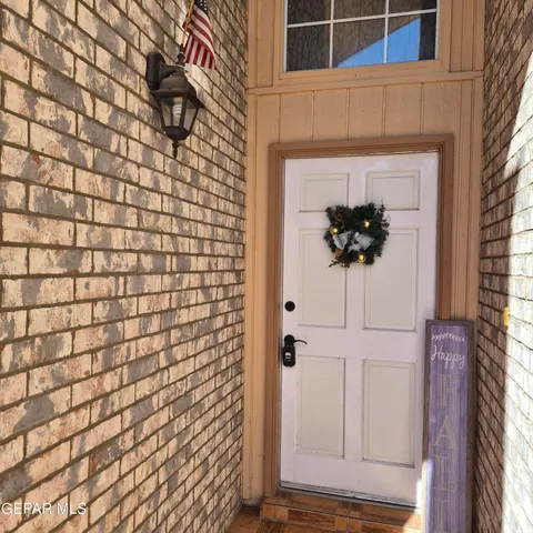 a view of front door of house