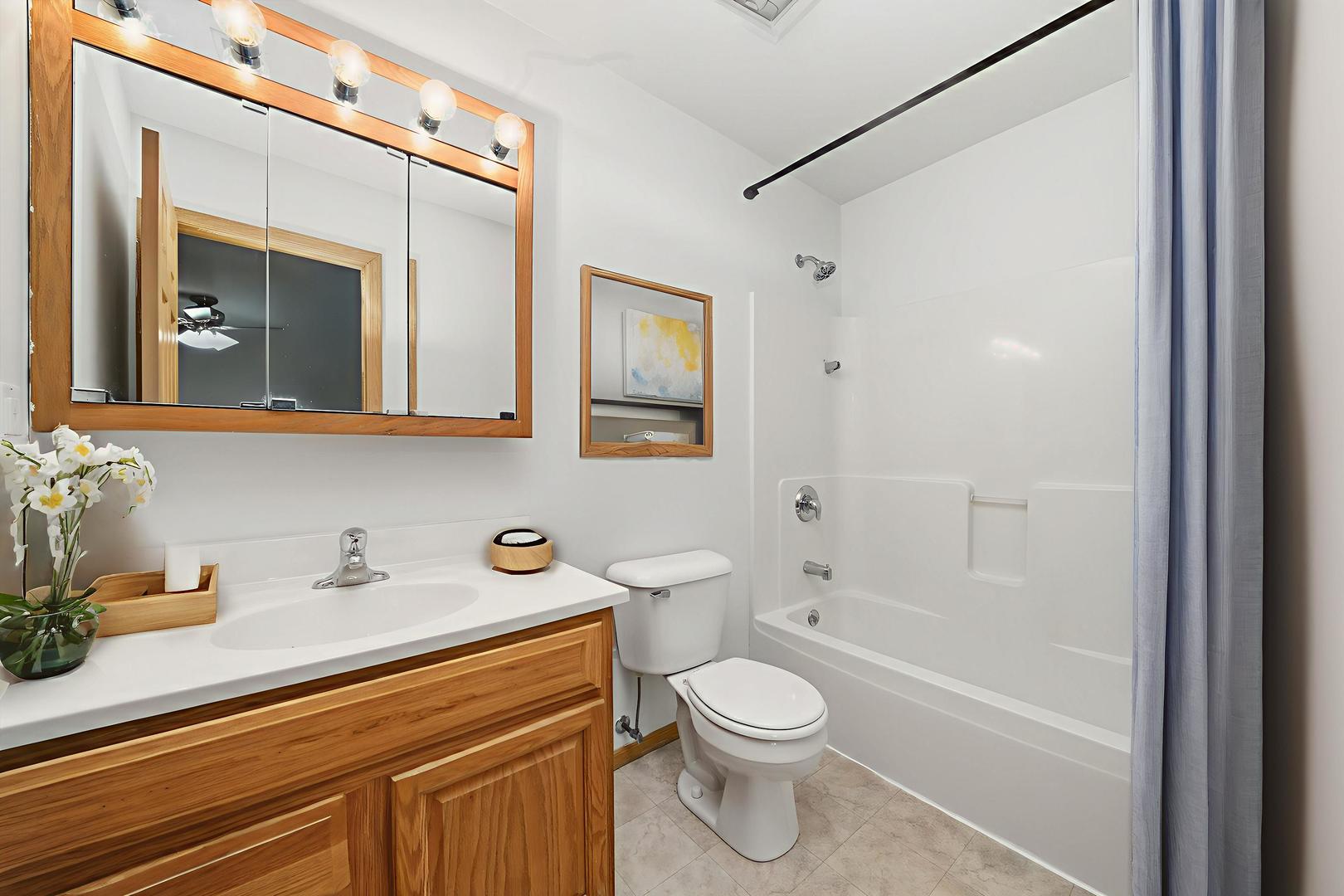 575 North Strack Street, Unit 302 Cortland, IL 60112 - Photo 5 of 11 a bathroom with a sink a toilet and shower