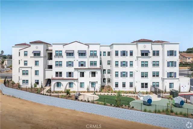 a front view of a building