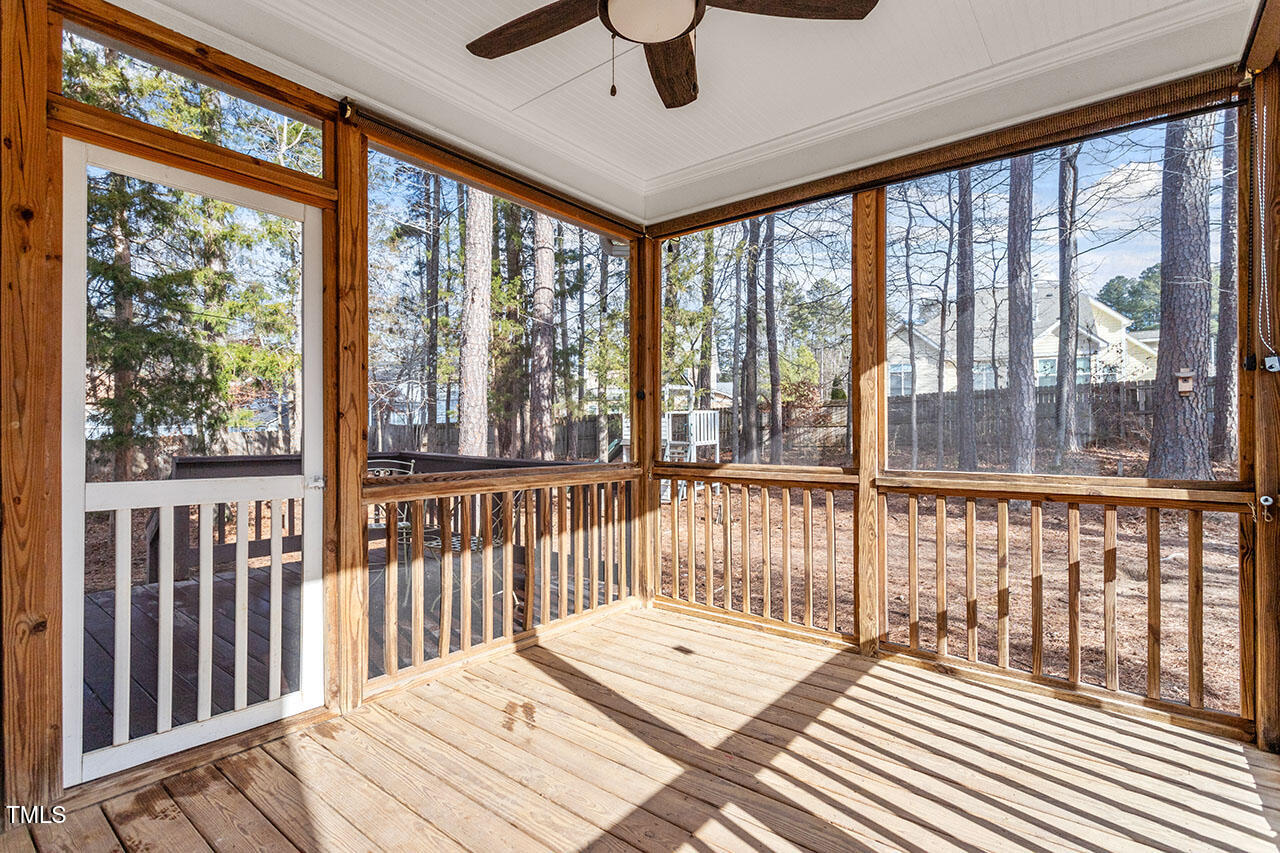 5 Spring Water Lane Durham, NC 27712 - Photo 27 of 32 a view of a large window with wooden floor and balcony