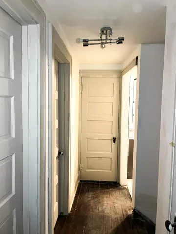 a view of a room with an empty space