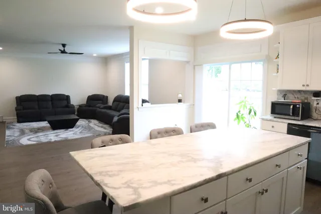 a living room with furniture and a couch