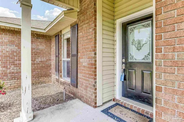 a view of a entryway door of the house