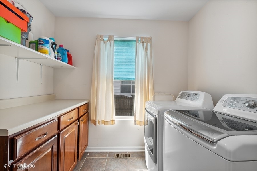 1417 Roth Drive Joliet, IL 60431 - Photo 9 of 18 a view of storage and utility room with washer and dryer