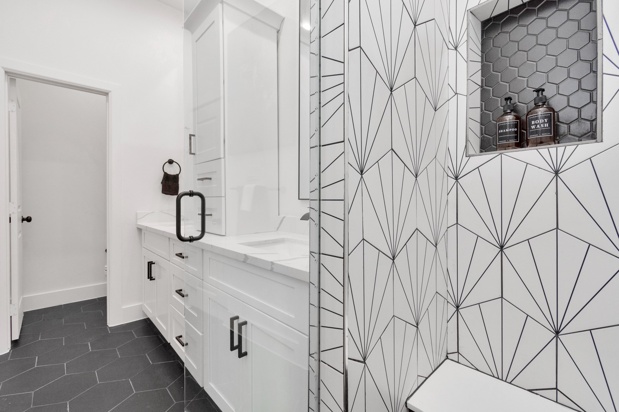5308 Denmark Street Houston, TX 77028 - Photo 23 of 36 a bathroom with a bathtub and shower