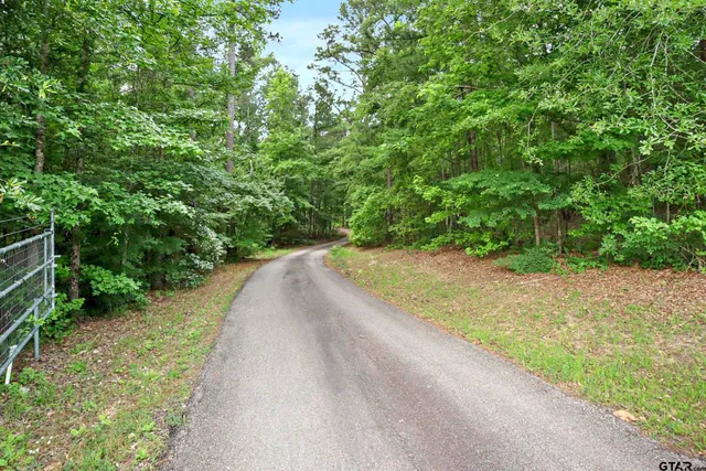 a view of a house with a yard and large trees