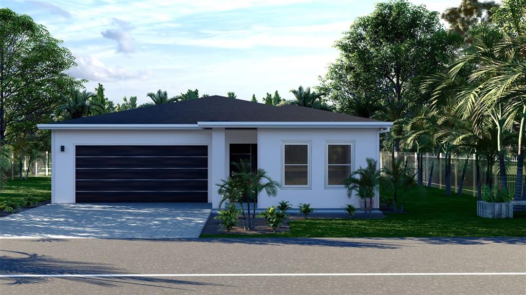 4226 Elwood Road Spring Hill, FL 34609 - Photo 1 of 1 a front view of a house with a garden