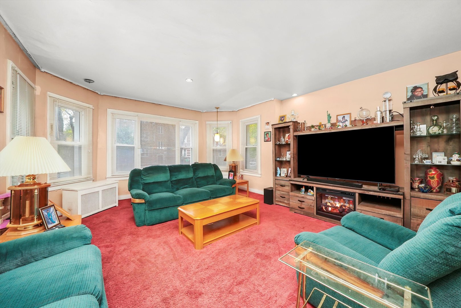 7825 South Phillips Avenue Chicago, IL 60649 - Photo 3 of 55 a living room with furniture and a flat screen tv