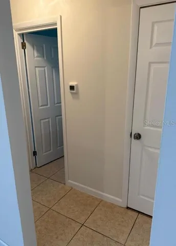 an empty room with a window