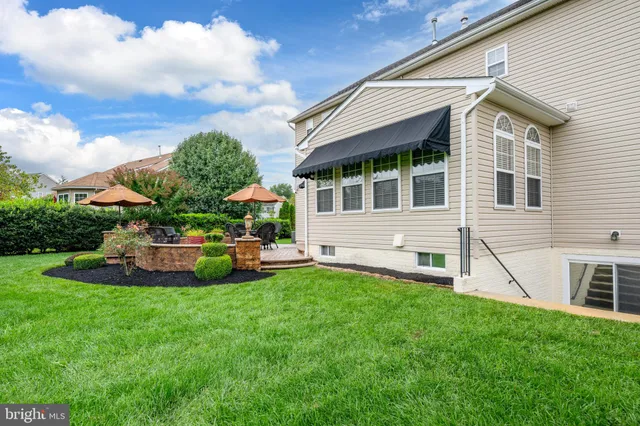 a view of a garden with a pathway
