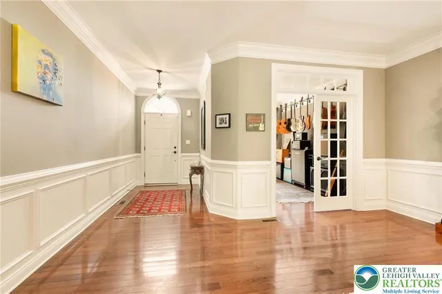 a bathroom with a tub and shower