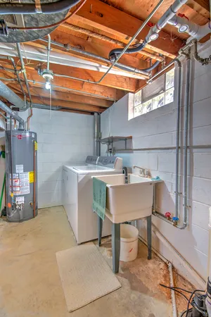 a view of storage and utility room