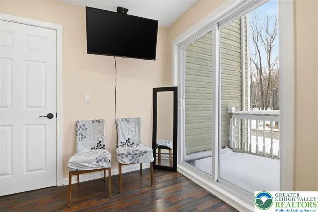 a view of a room with a chair