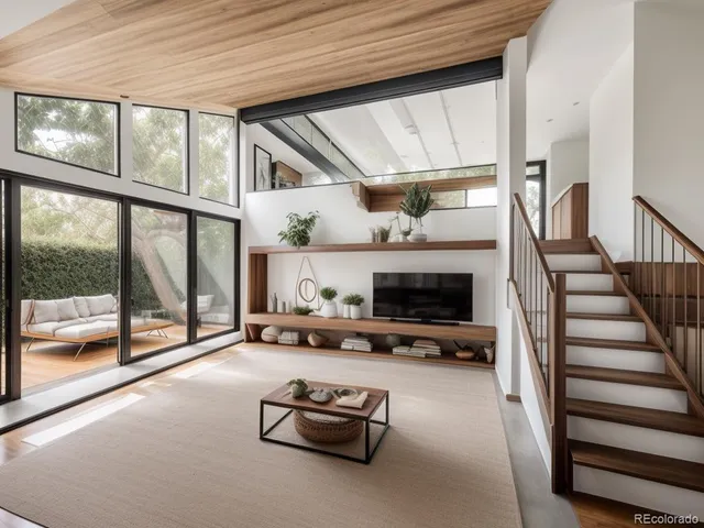 a view of livingroom with furniture and a fireplace