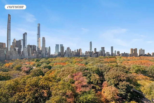 a view of a city with tall buildings in the background
