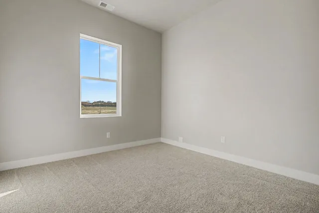 a bedroom with a large bed and a potted plant