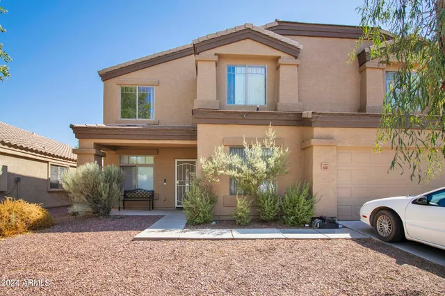 a front view of a house