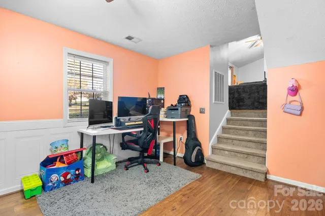 a room with gym equipment