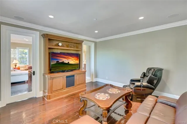 an aerial view of house with yard