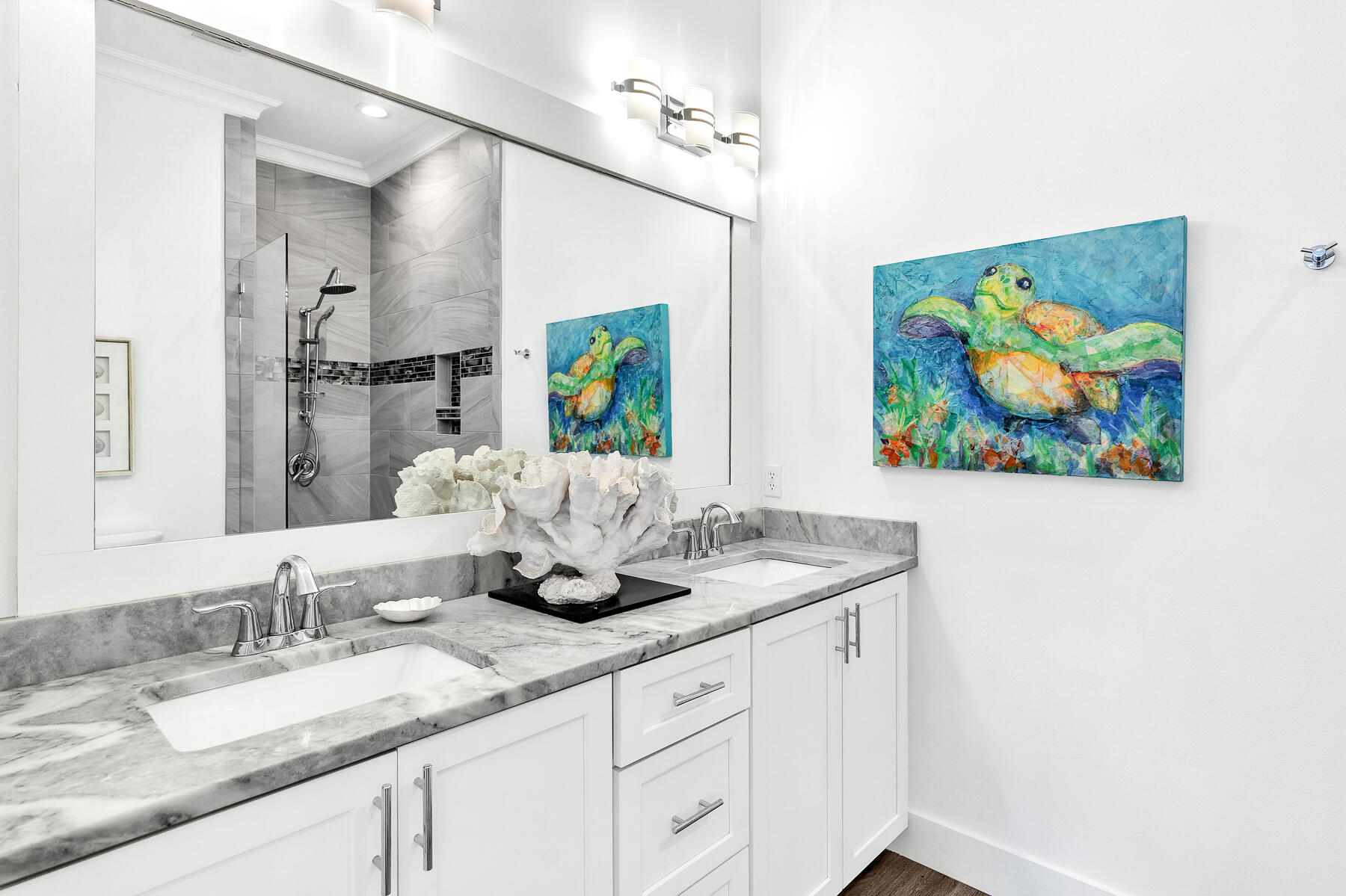 363 Matt's Way Santa Rosa Beach, FL 32459 - Photo 11 of 51 a bathroom with a granite countertop double vanity sink