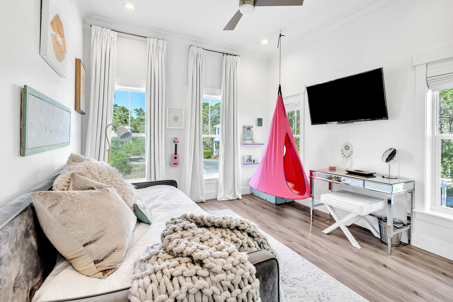 363 Matt's Way Santa Rosa Beach, FL 32459 - Photo 24 of 51 a living room with furniture and a flat screen tv