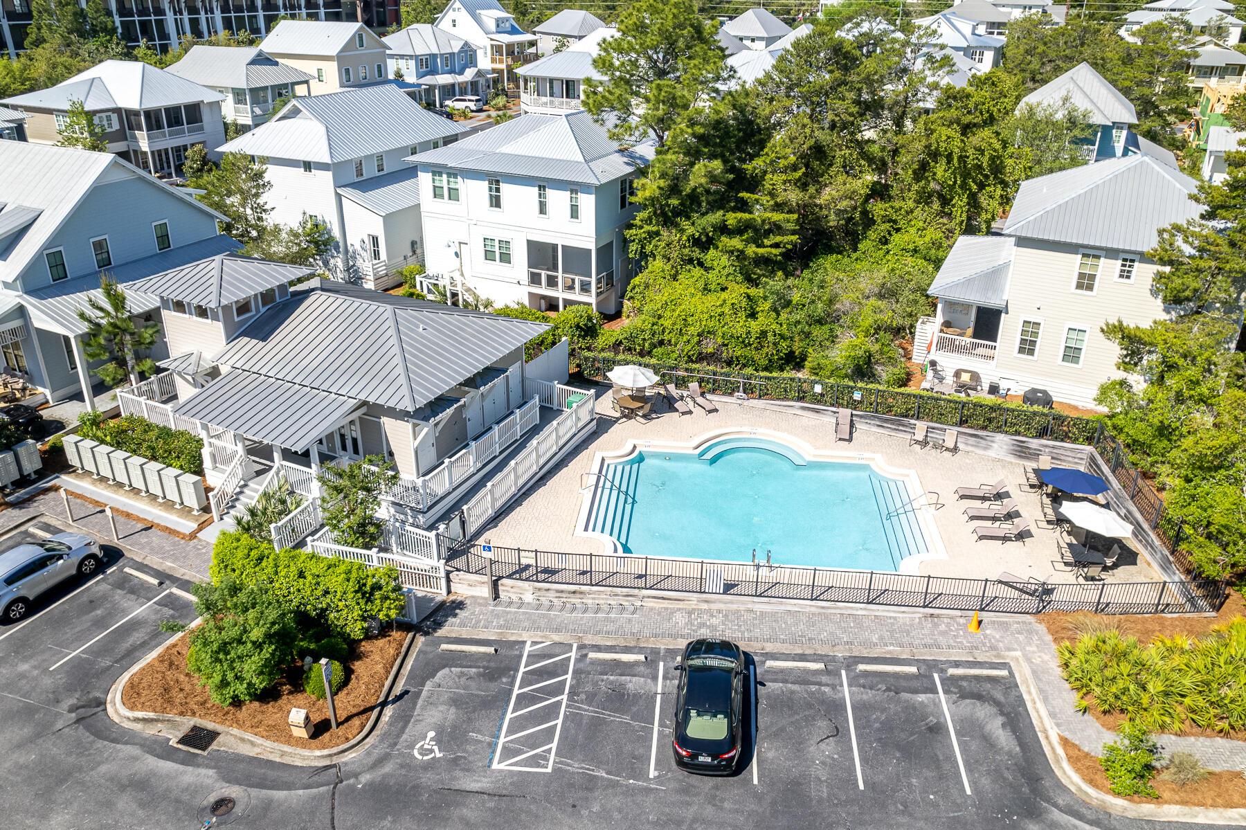 363 Matt's Way Santa Rosa Beach, FL 32459 - Photo 46 of 51 an aerial view of a house with a garden and patio