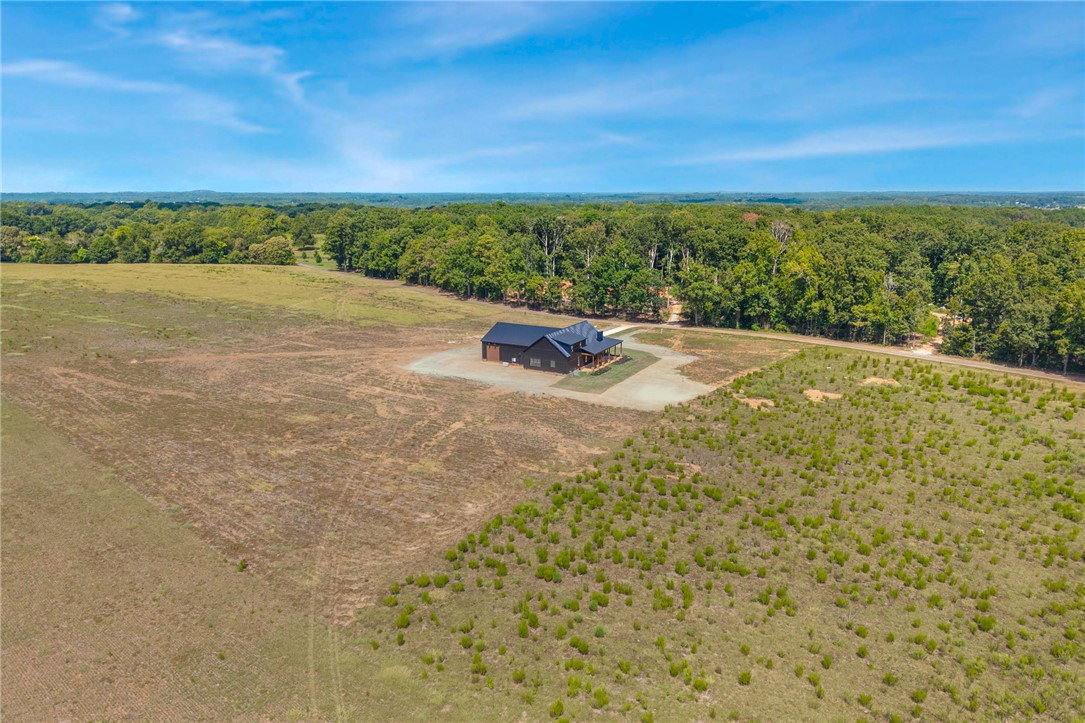 384 Jim Smith Road Pendleton, SC 29670 - Photo 43 of 48 Expansive meadows and dense woodlands surround a secluded homestead under clear blue skies.