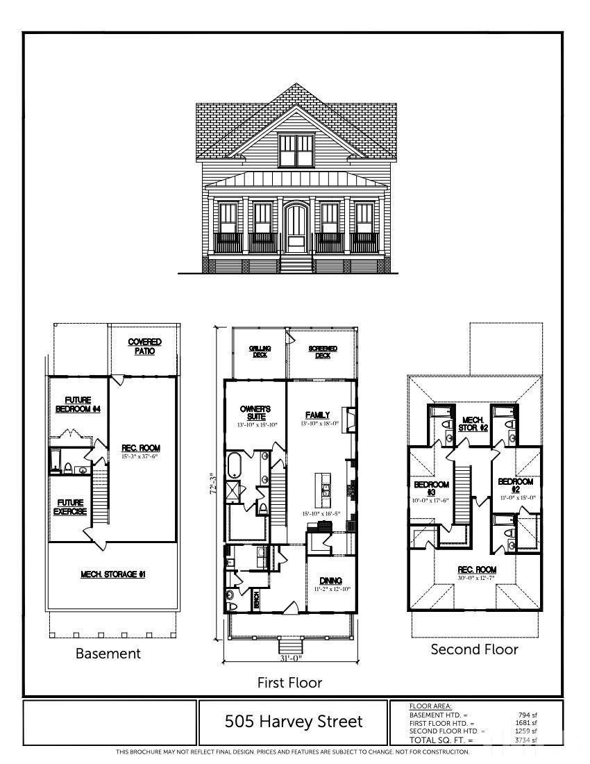 505 Harvey Street Raleigh, NC 27608 - Photo 1 of 31 a picture of a floor plan