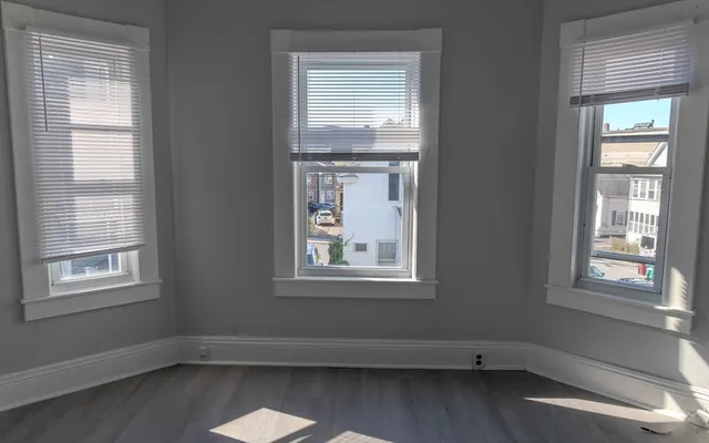 an empty room with a window
