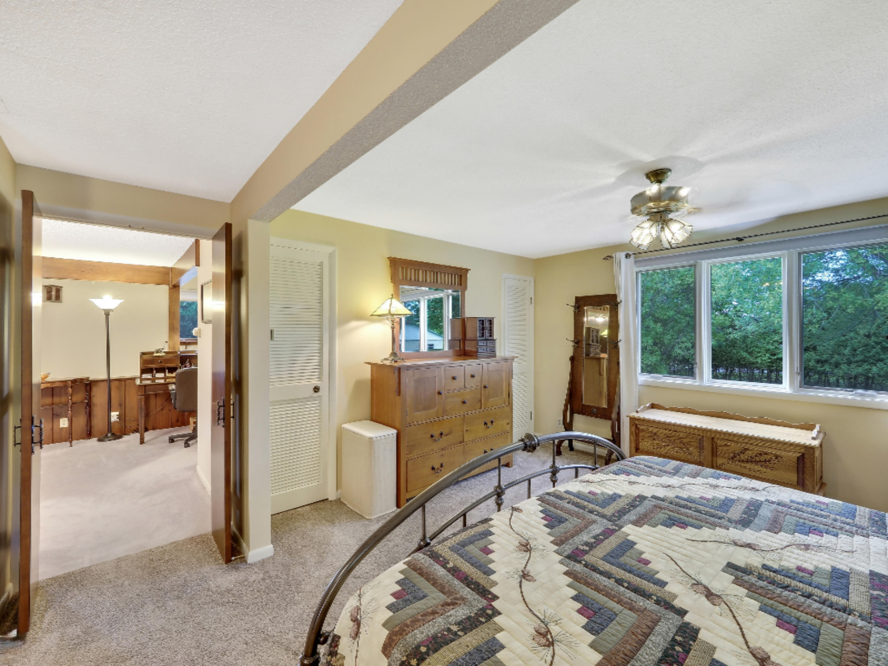 7123 Adamson Lake Road Kaleva, MI 49645 - Photo 15 of 59 From Living Rm into Master BA
