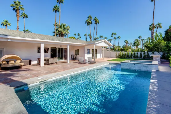 a view of a house with a patio