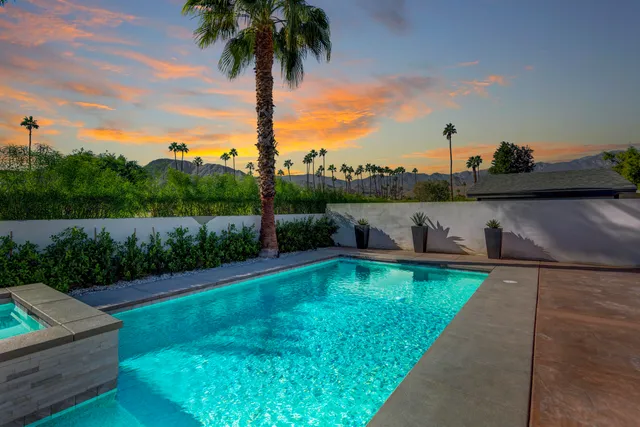 a view of a patio with couches chairs and potted plants