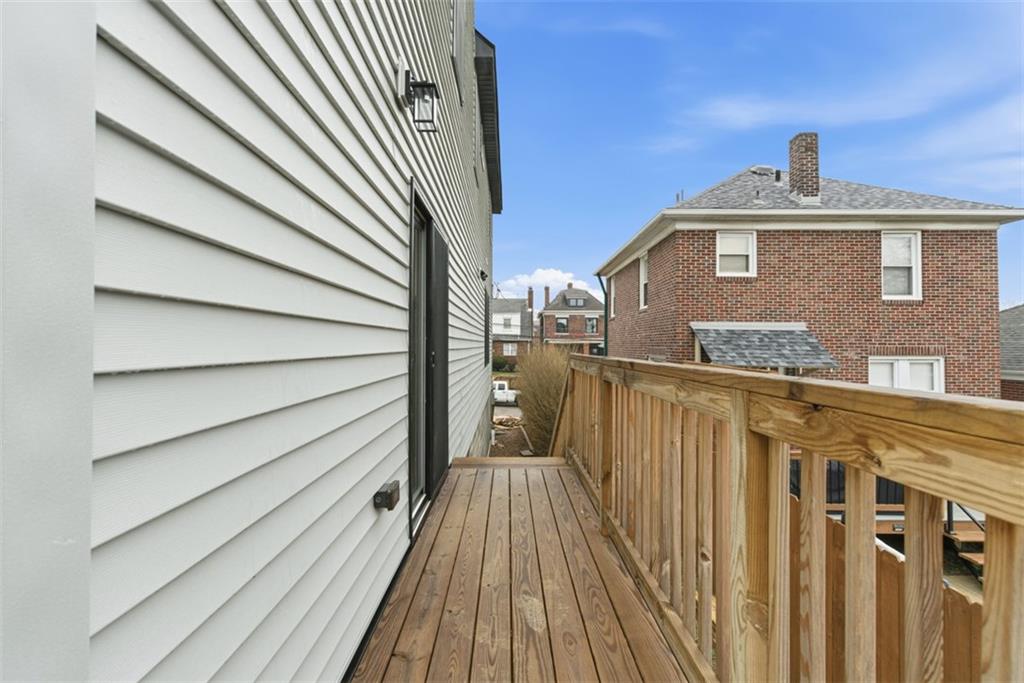 1361 Hawthorne Street Pittsburgh, PA 15201 - Photo 40 of 50 a view of a wooden house with a wooden deck