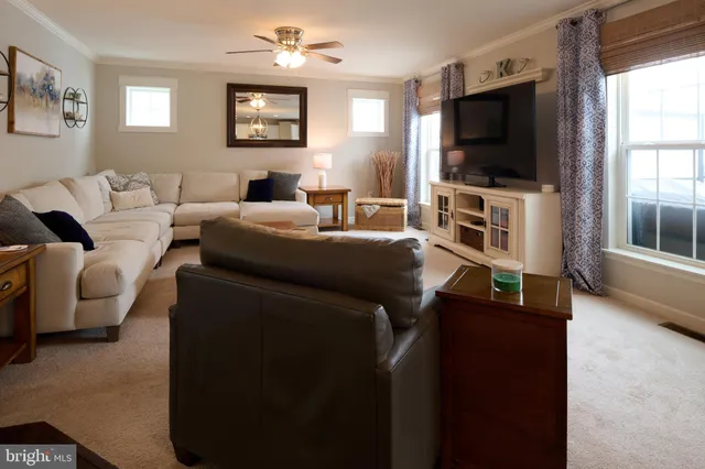 a living room with furniture and a couch