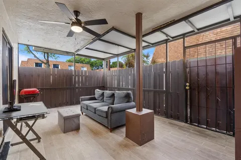a outdoor space with patio furniture