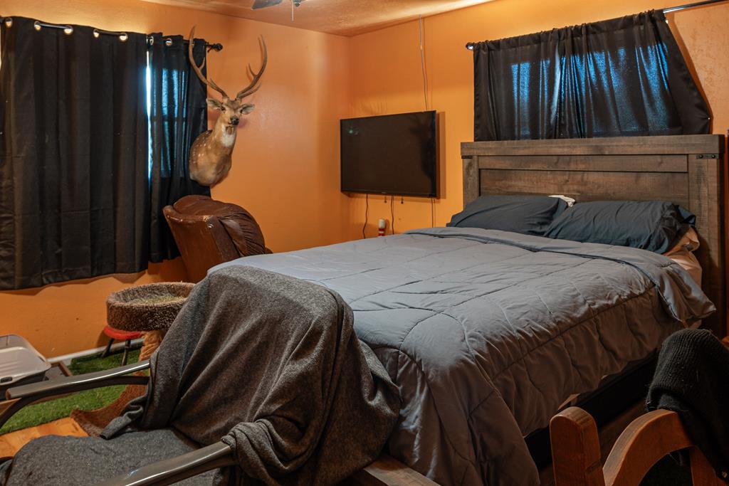 290 Japonica Road Hunt, TX 78024 - Photo 60 of 78 a bedroom with a bed and flat screen tv