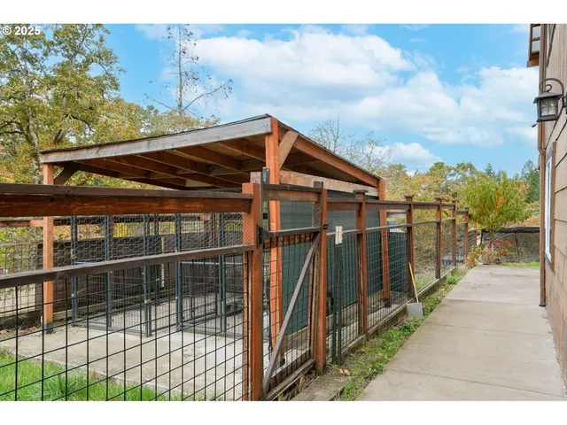 a view of an outdoor space with seating
