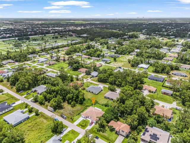 an aerial view of multiple house