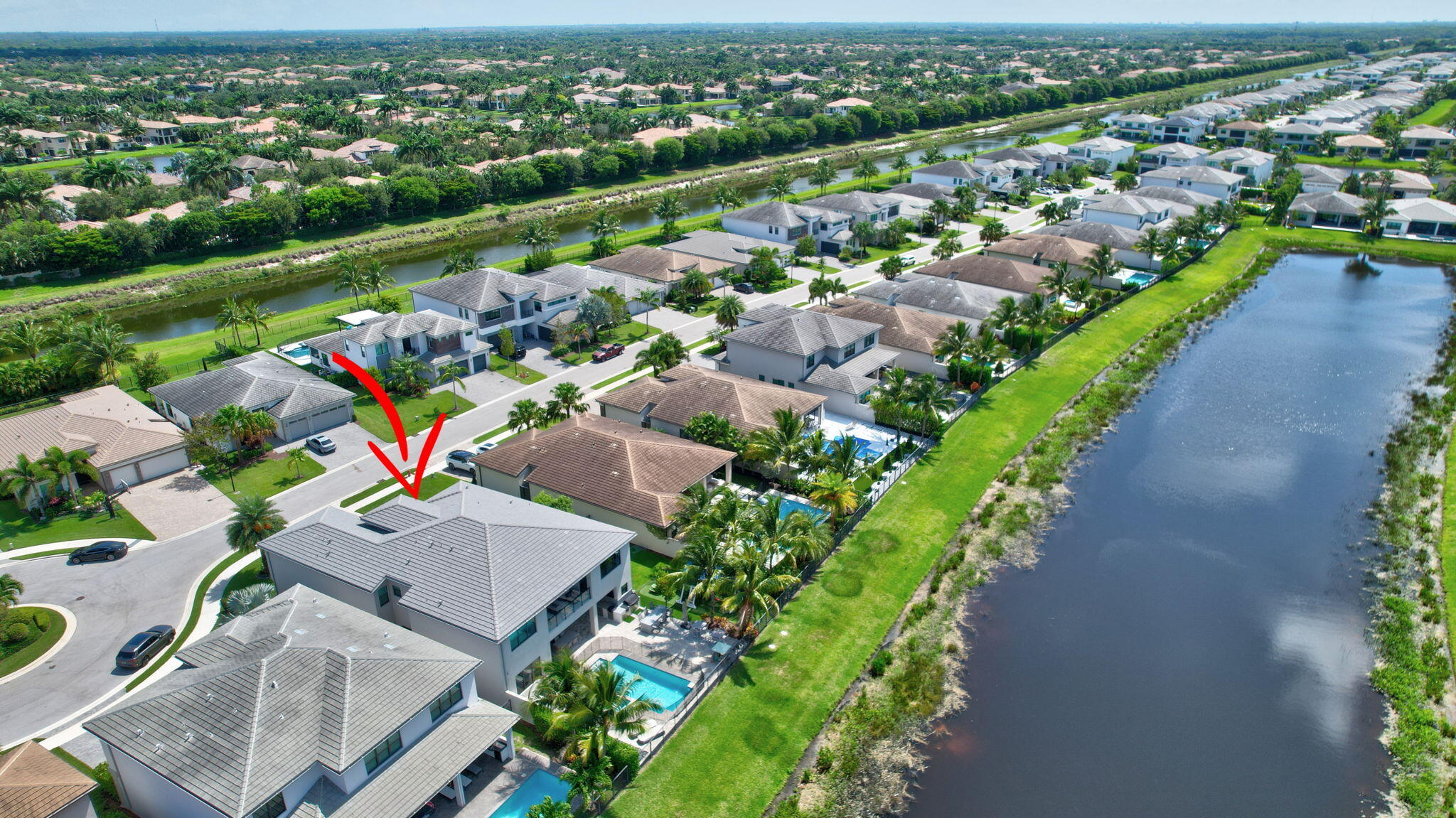8858 Skyward Street Boca Raton, FL 33496 - Photo 77 of 116 Overhead view with Lake