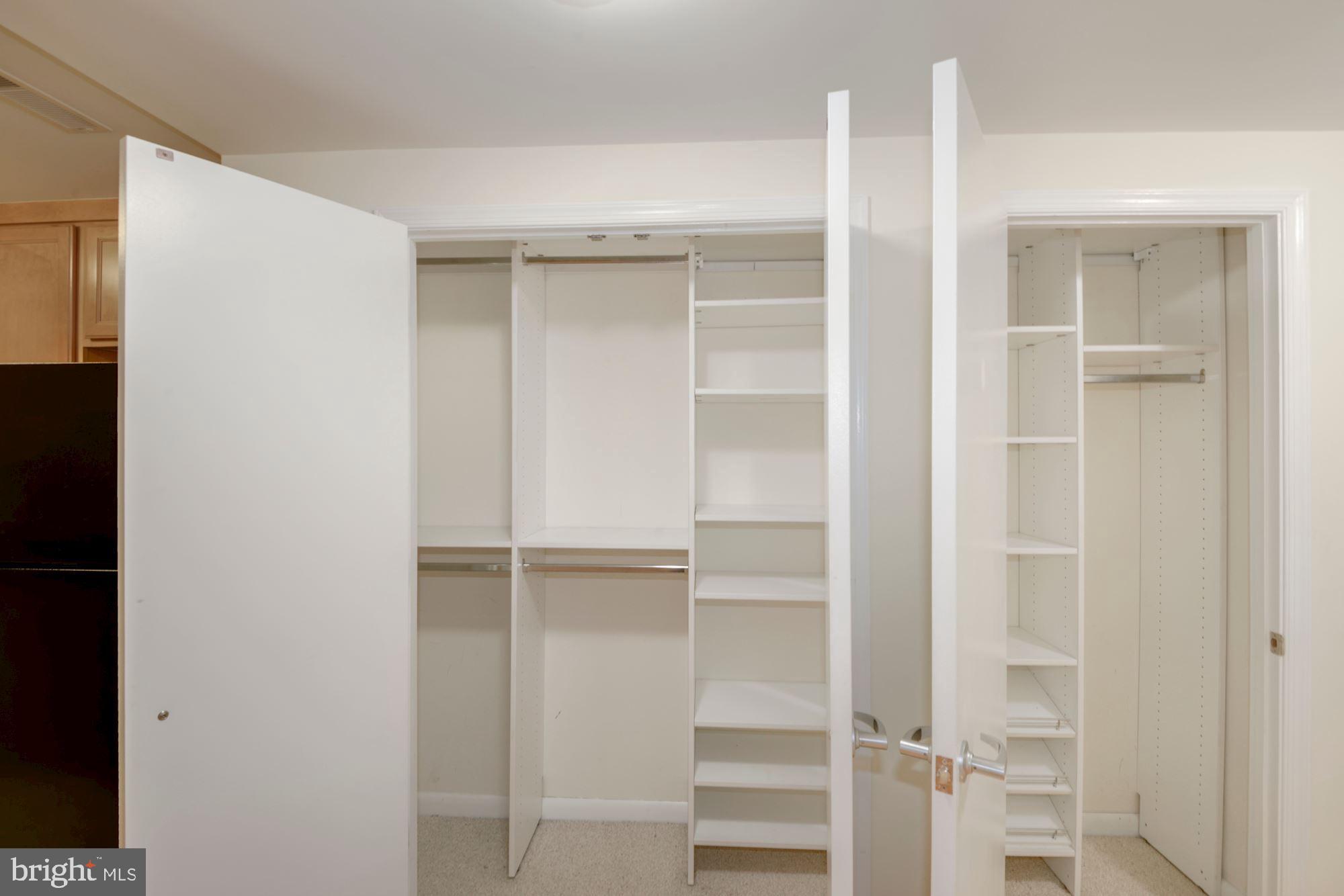 355 I Street Southwest, Unit S607 Washington, DC 20024 - Photo 18 of 27 a view of closet area with empty racks