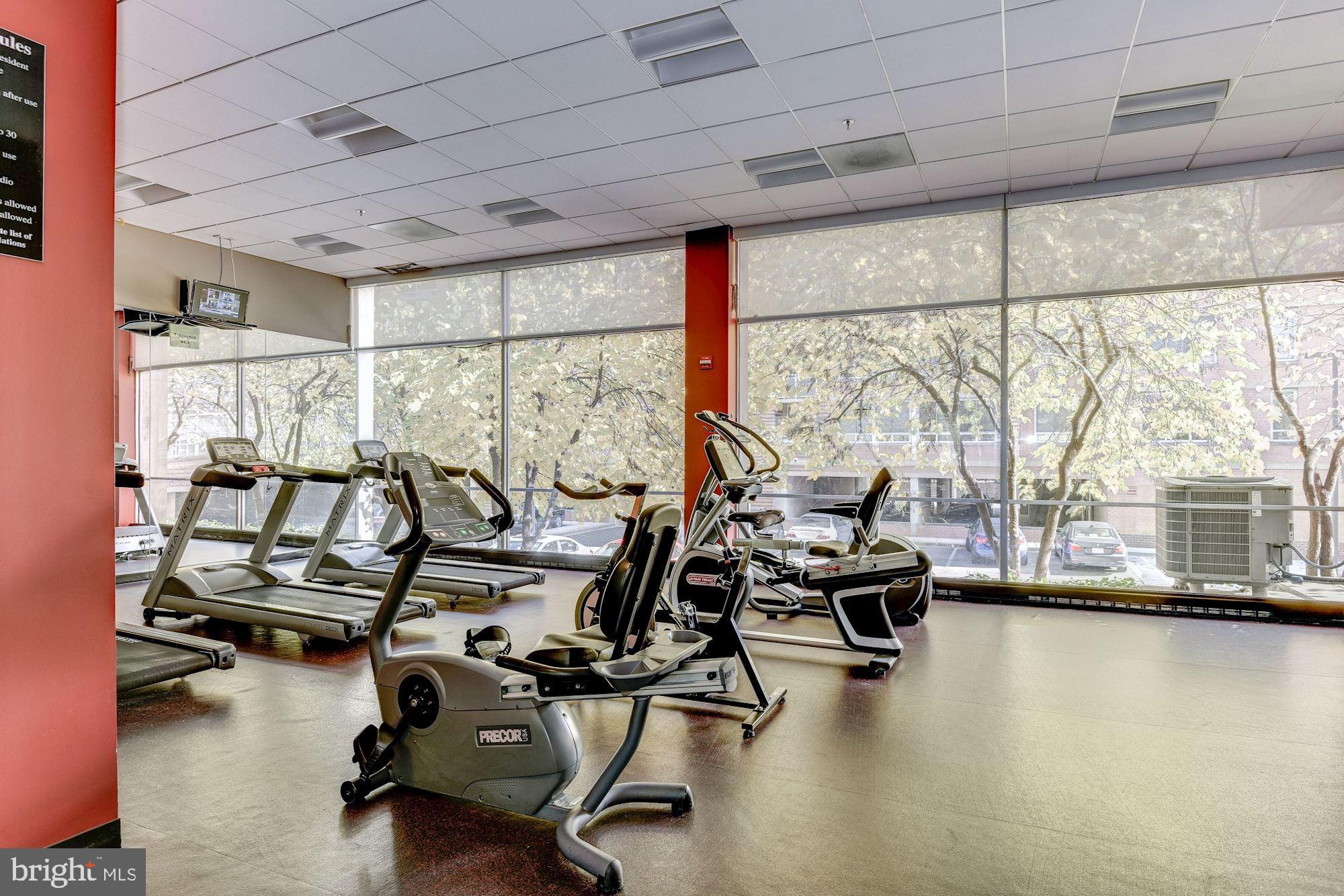 355 I Street Southwest, Unit S607 Washington, DC 20024 - Photo 22 of 27 a view of a room with gym equipment
