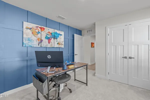 a view of workspace with furniture