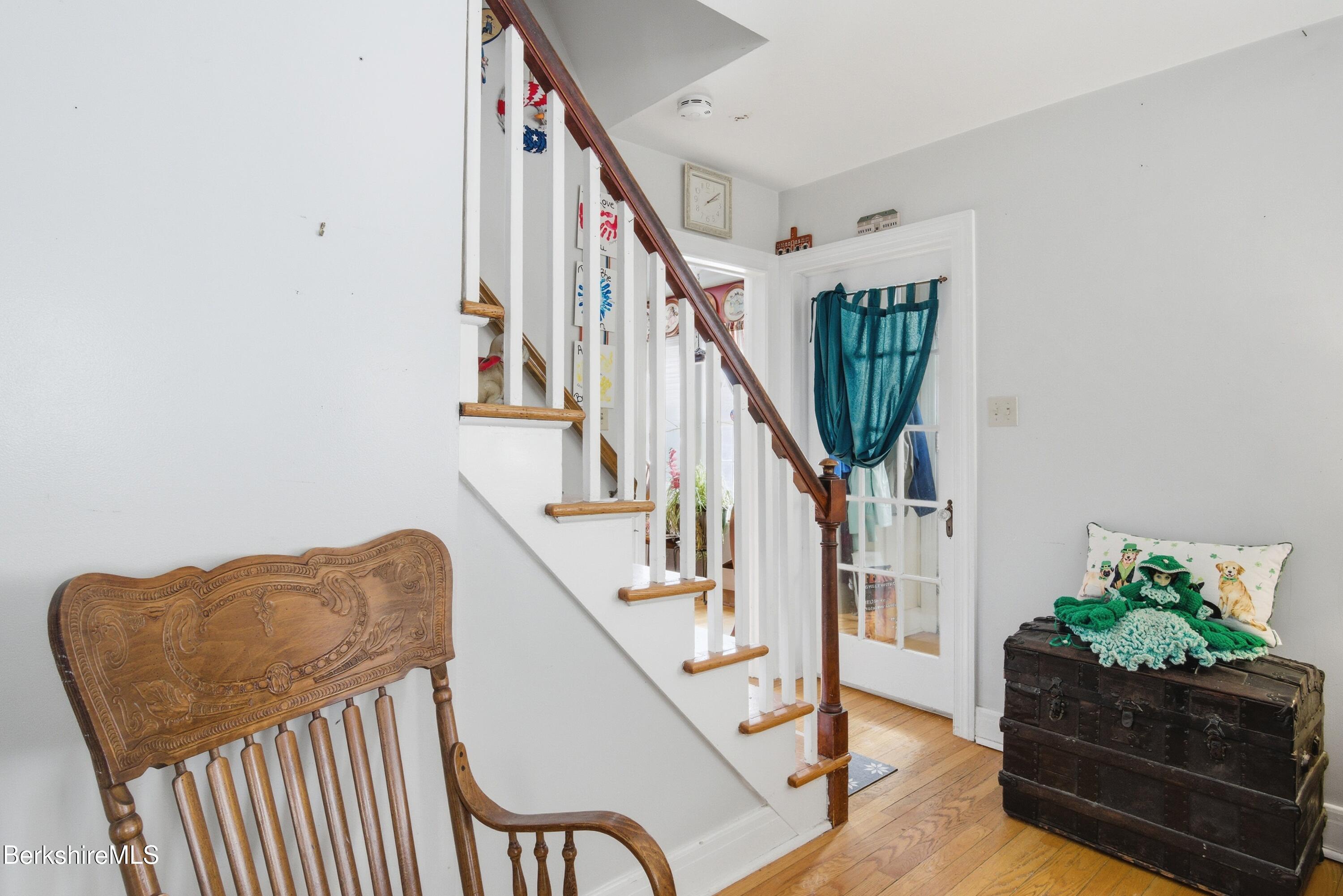 53 Edison Avenue Pittsfield, MA 01201 - Photo 7 of 45 a view of entryway with wooden floor and stairs