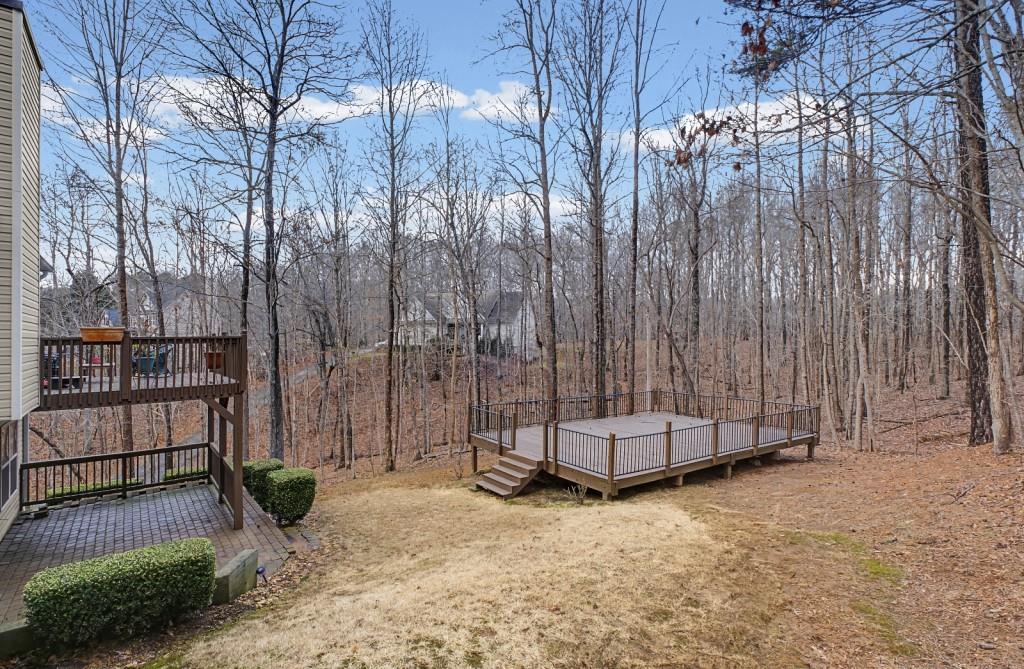 218 Amaranth Court Ball Ground, GA 30107 - Photo 31 of 39 a view of backyard with wooden fence